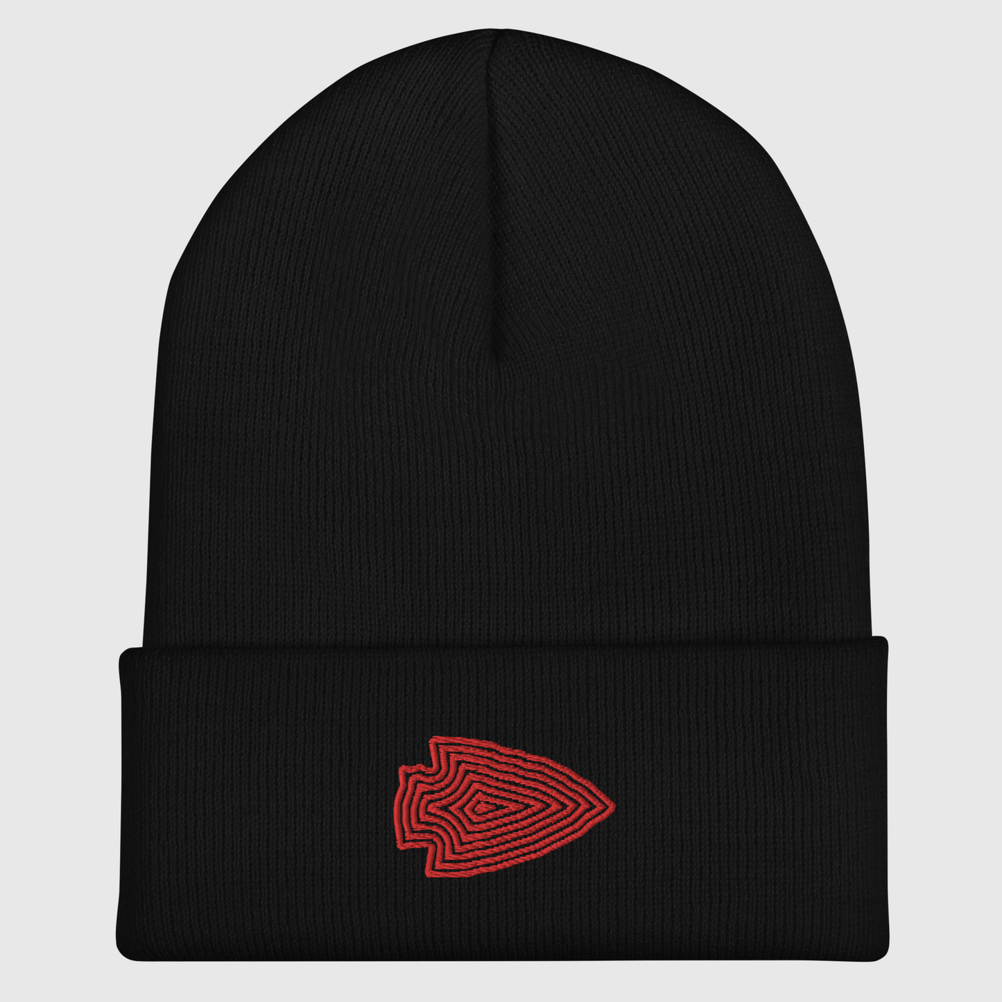 KC Chiefs Embroidered Arrowhead Cuffed Beanie