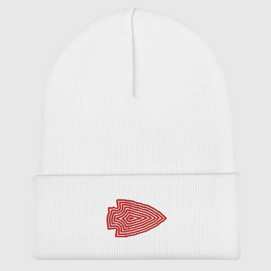 KC Chiefs Embroidered Arrowhead Cuffed Beanie